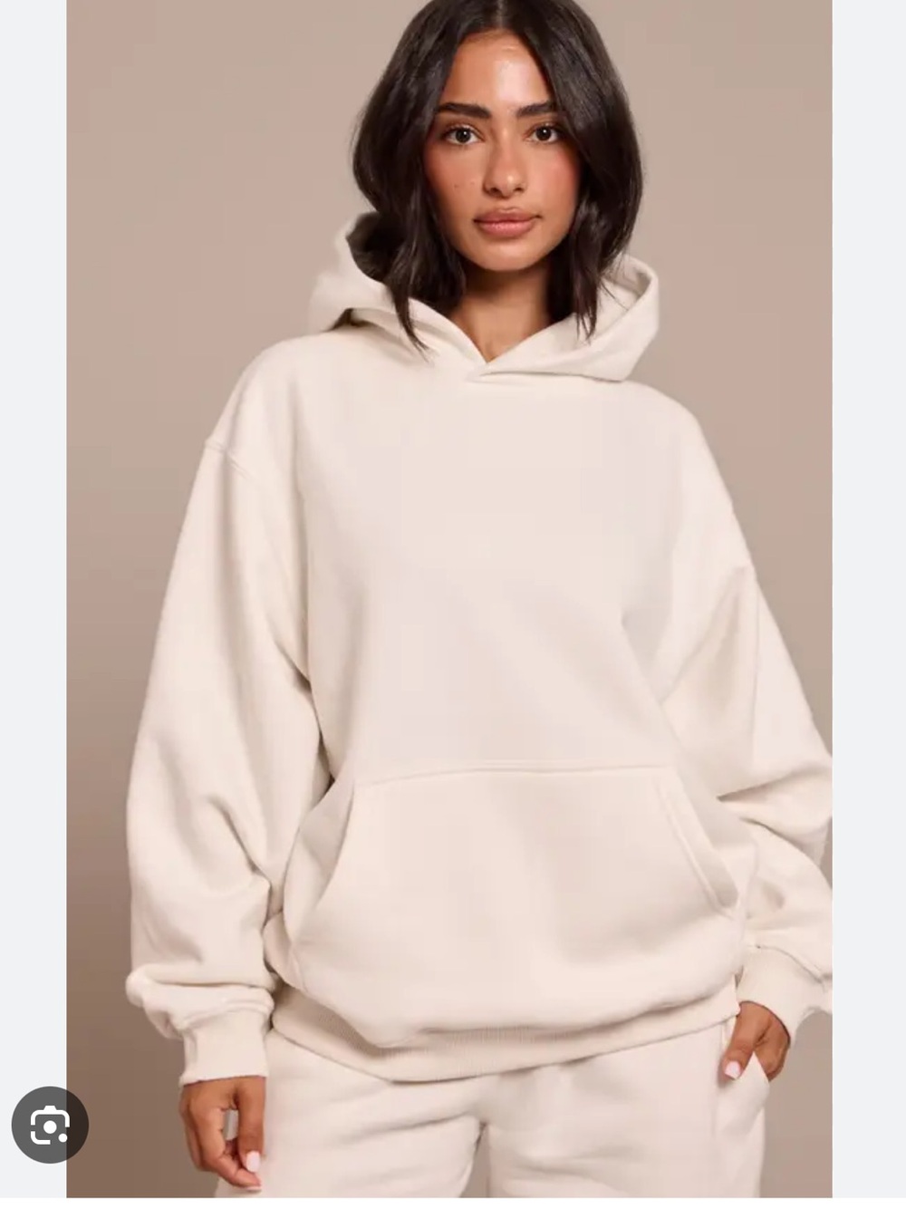 Cream oversize hoodie